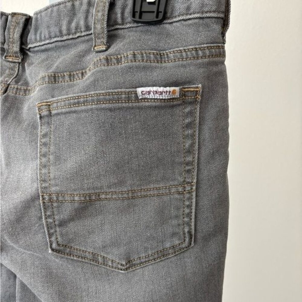 Carhartt Layton Jeans Women’s 12 Slim Fit Gray Streetwear Festival Minimalist - Picture 2 of 12